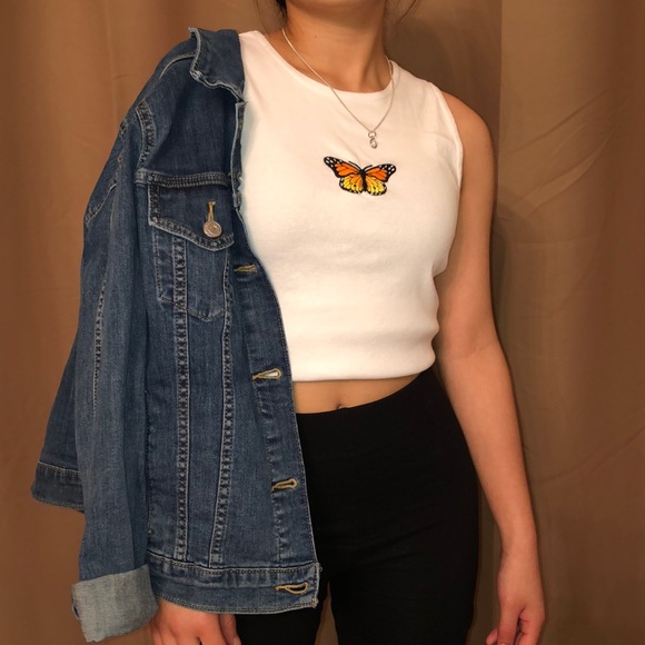 John Galt Butterfly Tank Top - White - Picture 2 of 8